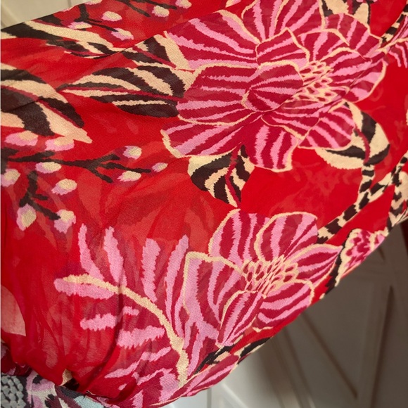 FARM Rio Red Floral-Patterned Ruffle Dress - Picture 3 of 8